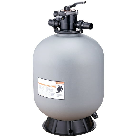 KFFKFF Sand Filter 24" Above Inground Swimming Pool Sand Filter with 7-Way Valve