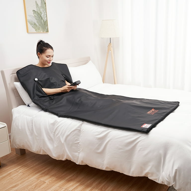 SKYSHALO Sauna Blanket Far Infrared Heating with Arm Holes for Detox Weight Loss