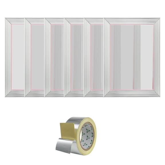 KFFKFF Screen Printing Kit Silk Screen Printing Frame 10x14in 156 Count Mesh 6pcs