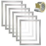 SKYSHALO Screen Printing Kit Silk Screen Printing Frame 20x24in 110 Count Mesh 6pcs