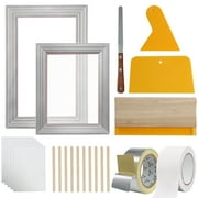 KFFKFF Screen Printing Kit Silk Screen Printing Frames 8x10/10x14in 110 Mesh 2pcs