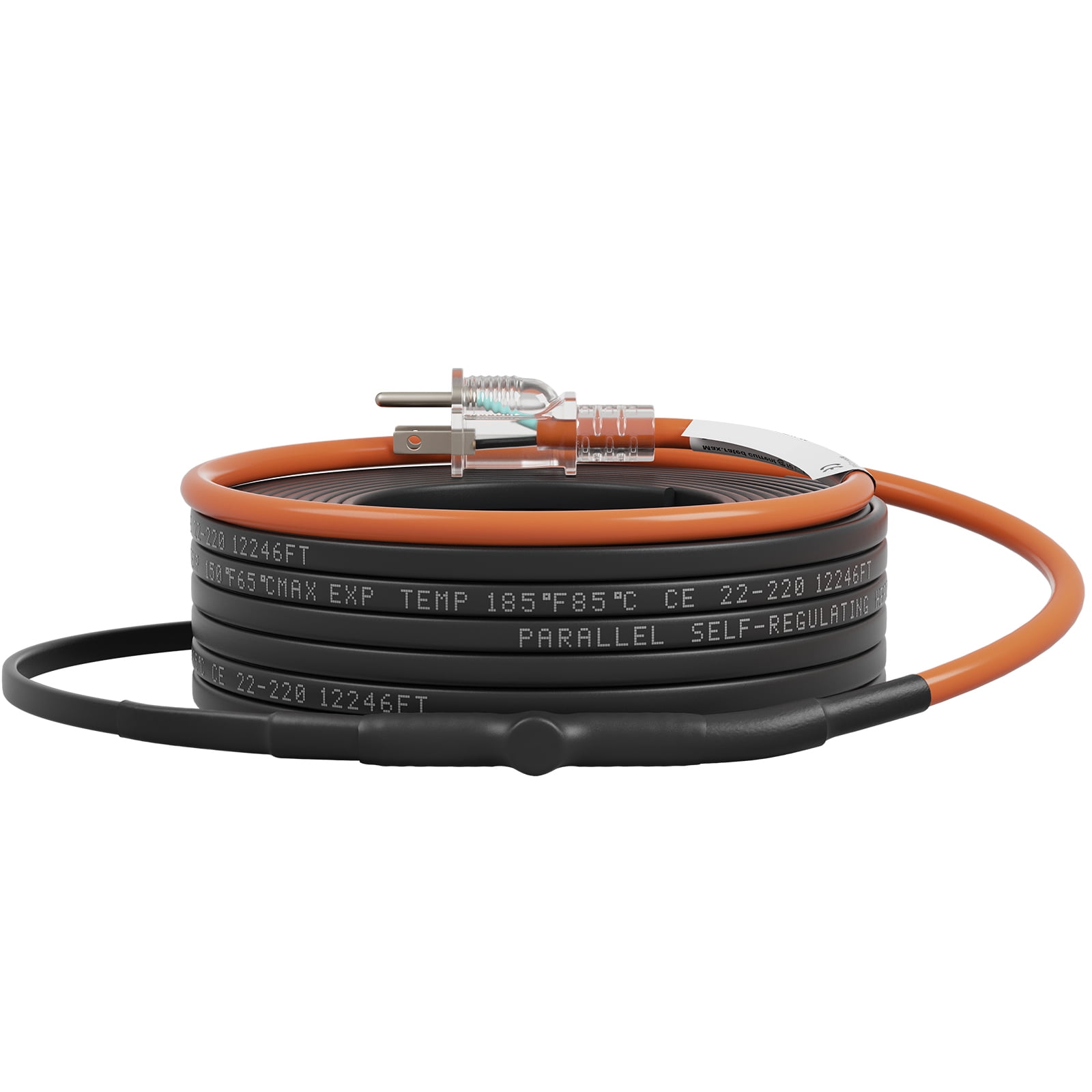 KFFKFF Self-Regulating Pipe Heating Cable, 80-feet 5W/ft Heat Tape for Pipes Freeze Protection, Protects Hose, Metal and Pipe from Freezing, 120V