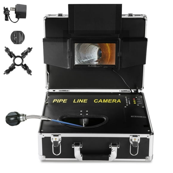 KFFKFF Sewer Camera Pipe Inspection Camera 7-inch Screen 1000TVL Camera 66ft