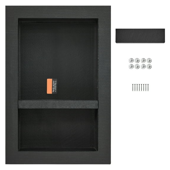KFFKFF Shower Niche 16x24x4" Double Shelf Wall-inserted for Shower Bathroom