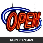 KFFKFF Sign Open Style 31.5x15.7 Inch Neon Open Sign 30W Led Open Sign Vertical Sign Open Style with 24" Hanging Chain and Power Adapter Bright Commercial Outdoor Light (31.5"X15.7"X1.2")