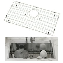 SKYSHALO Sink Protector Grid For Kitchen Sink 26""x14"" Stainless Steel Drain Rack