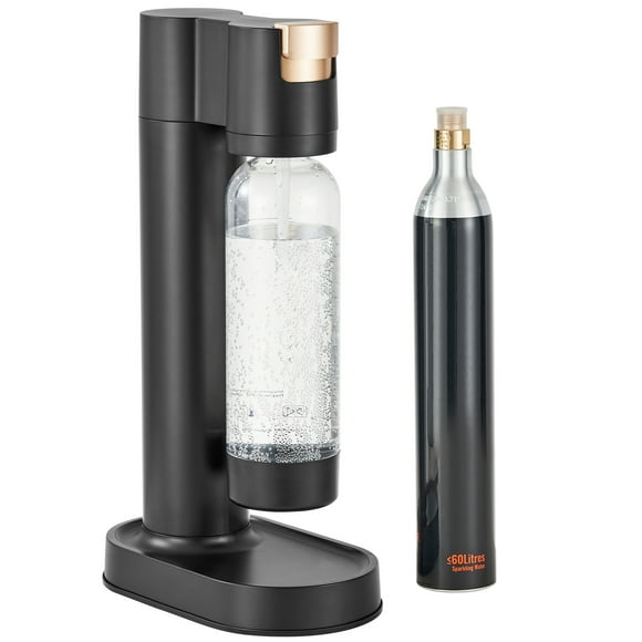 KFFKFF Soda Water Creator, Home Carbonation System, Includes Non-Toxic 1L PET Bottle & CO2 Tank, Fits Standard 60L CO2 Screw-in Cylinders(not contain CO2 GAS)
