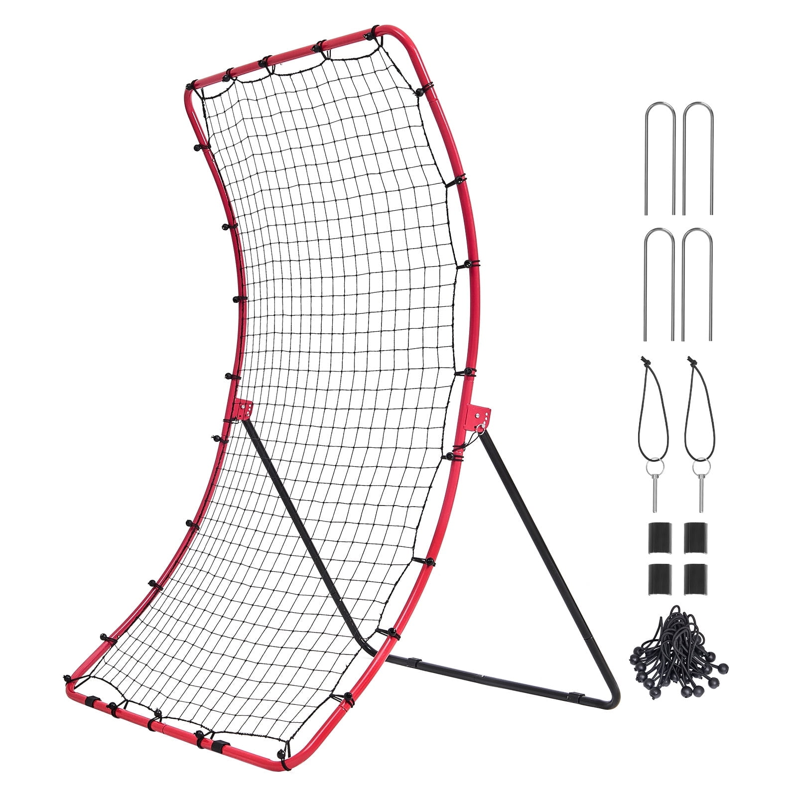 KFFKFF Softball and Baseball Rebound Net, 4 x 5.5 ft, Multi-Angle Pitch ...