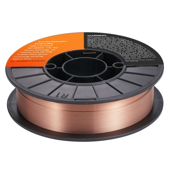 KFFKFF Solid MIG Welding Wire, ER70S-6 0.030-inch 11LBS with Low Splatter and High Levels of Deoxidizers for All Position Gas Welding