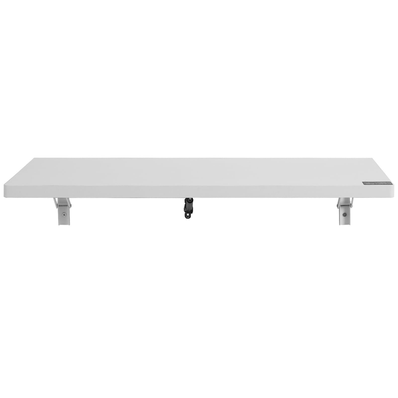 KFFKFF Space-Efficient Floating Desk, 31.5" x 15.75" Wall-Mounted Drop-Leaf Table, Multi-Use Foldable Desk with Metal Brackets, Ideal for Home Office, Kitchen, or Dining Room, White
