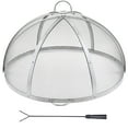 thumbnail image 1 of SKYSHALO Spark Guard for Firepits, 40" Wide, Circular Outdoor Fire Pit Protection, Stainless Steel Mesh Cover, Simple Lift Design, Metal Shield for Patio & Garden Fireplaces, 1 of 9