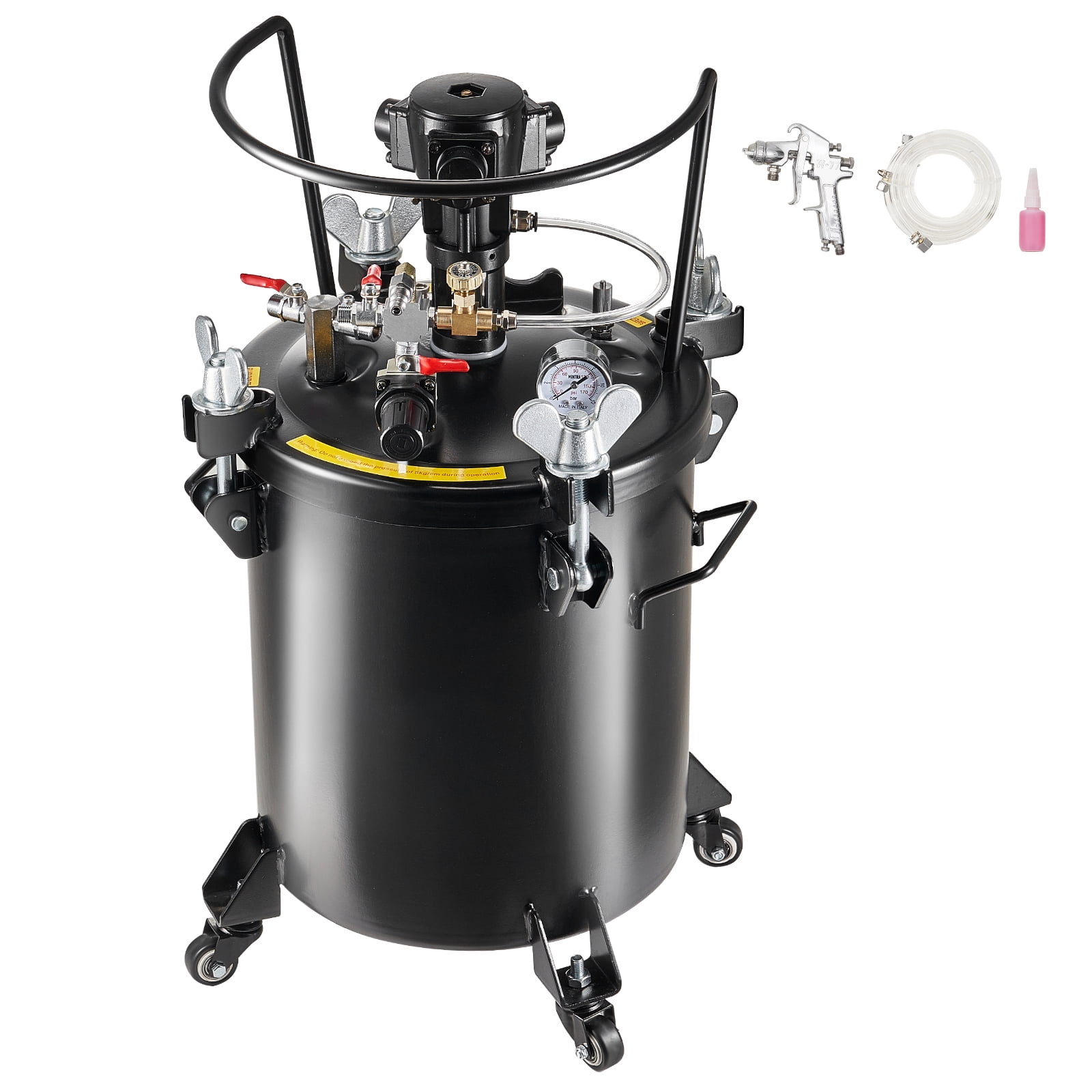 KFFKFF Spray Paint Pressure Container, 30 L/7.5 gal Auto-Mixing Pressure  Tank, Adjustable 70 psi, Includes Spray Gun \u0026 Hoses, Ideal for Home  Decoration \u0026 Industrial Paint Jobs - Walmart.com, image size:1600x1600