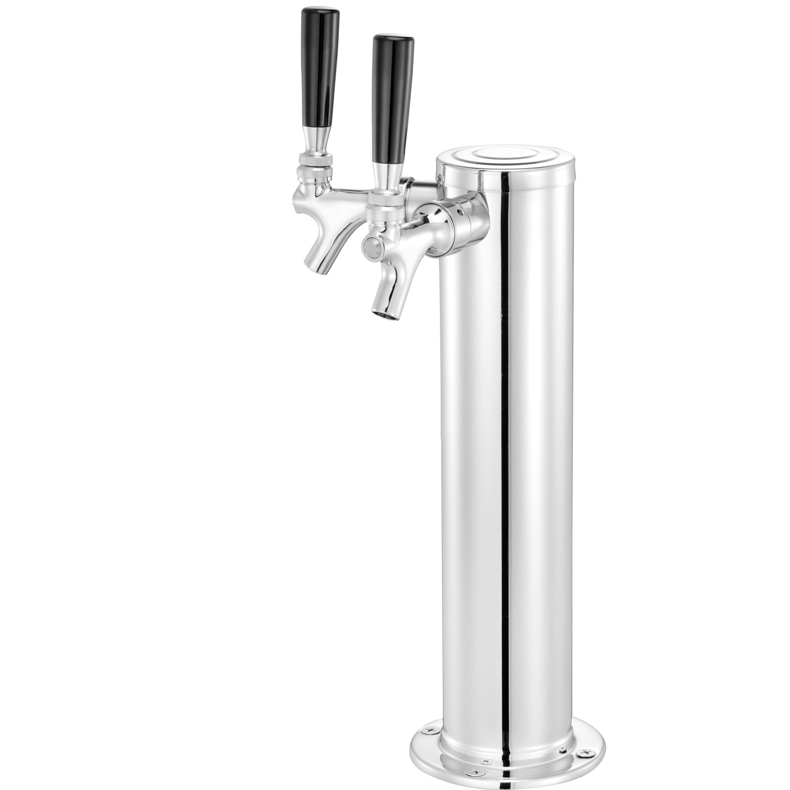 SKYSHALO Stainless Steel Beer Tower with Dual Taps, Complete Kegerator