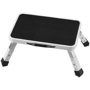 SKYSHALO Stool Ladder, 1-Step Folding Step Stool, 330 lbs Load, Steel Ladder with 3 Height Options, Durable for Adults & Kids, Non-Slip, Ideal for Office, RV, Pets, Bathroom, Bedroom Use