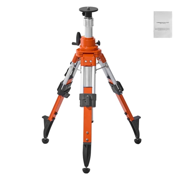 KFFKFF Survey Support Stand, Adjustable 27.16-67.71 inch, 5/8"-11 Thread, Durable Construction Tripod with Bubble Level & Light Diffusion Cap, Elevating Rubber Feet for Stability