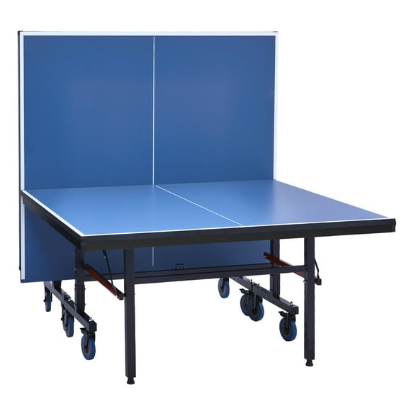 KFFKFF Table Tennis Set, Pro-Level Indoor Ping Pong Experience, MDF Crafted Portable & Foldable Table, Includes Swift-Attach Net & Wheel Locks, Assembles in 10 Mins, 25mm Smooth Playing Surface