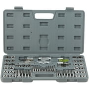 SKYSHALO Tap and Die Set, 60-Piece Metric and SAE Standard, Bearing Steel Taps and Dies, Essential Threading Tool for Cutting External Internal Threads, with Complete Accessories and Storage Case