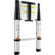 SKYSHALO Telescopic Aluminum Extension Multipurpose Portable Ladder, 10.5 ft