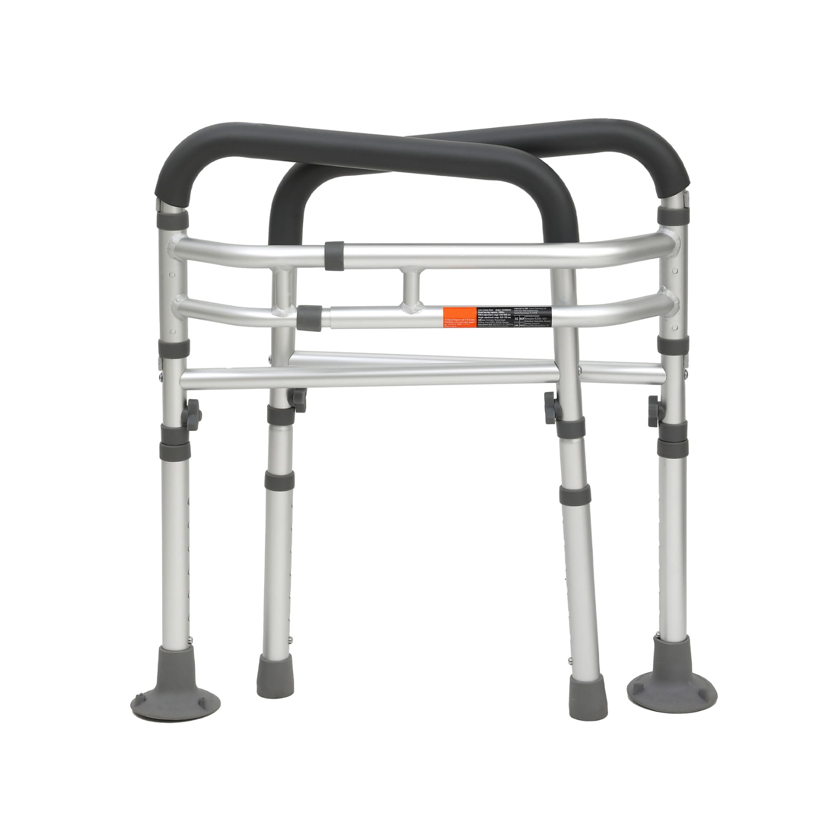 SKYSHALO Toilet Support Rail, Collapsible Seat Frame, Customizable for Various Toilets, 300lbs Capacity, Independent Toilet Assist Bars with Cushioned Grips for Elderly, Disabled