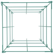 SKYSHALO Tomato Cages, 14.6" x 14.6" x 39.4", 3 Packs Square Plant Support Cages, Green PVC-coated Steel Tomato Towers for Climbing Vegetables, Plants, Flowers, Fruits