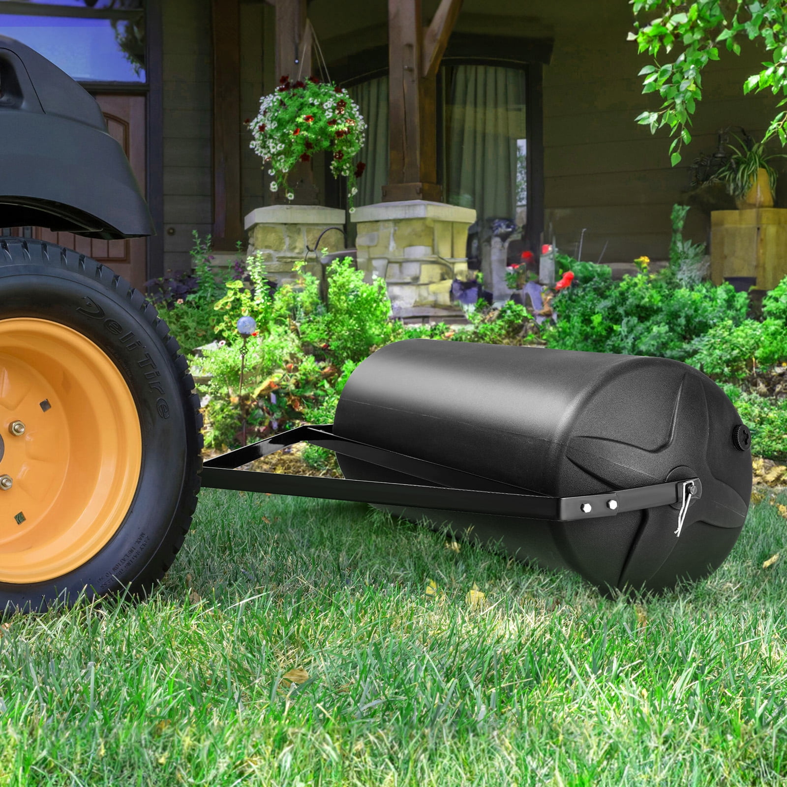 SKYSHALO Tow Behind Lawn Roller Yard Roller 400 lbs Sand Water Filled Sod Roller Walmart