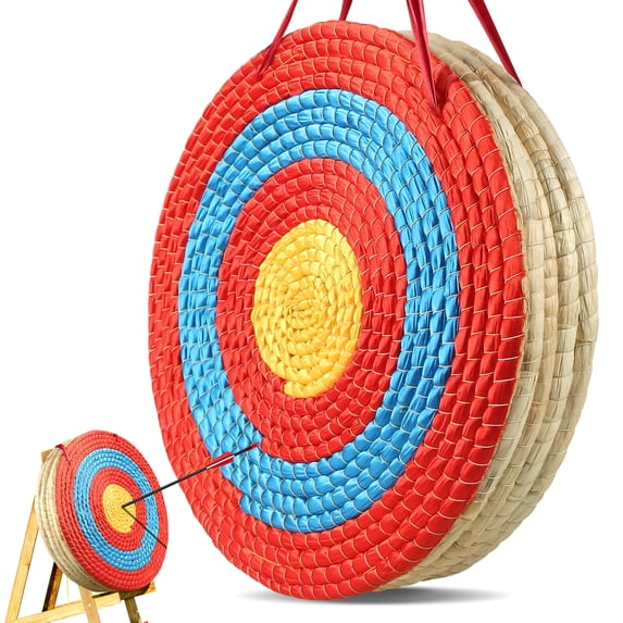 SKYSHALO Traditional Hand-Made Archery Target Outdoor Arrow Target Solid Straw Target Shooting Bow for Recurve Bow Longbow or Compound Bow, 20" Arrow Target