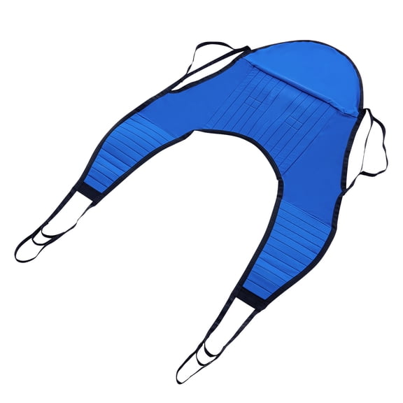 KFFKFF Transfer Sling with Headrest - Large, Universal Sling for Patient Lifting, Split Leg Design for Bath Assistance, Medical Sling for Seniors, Disabled, Bedbound, 600LBS Capacity