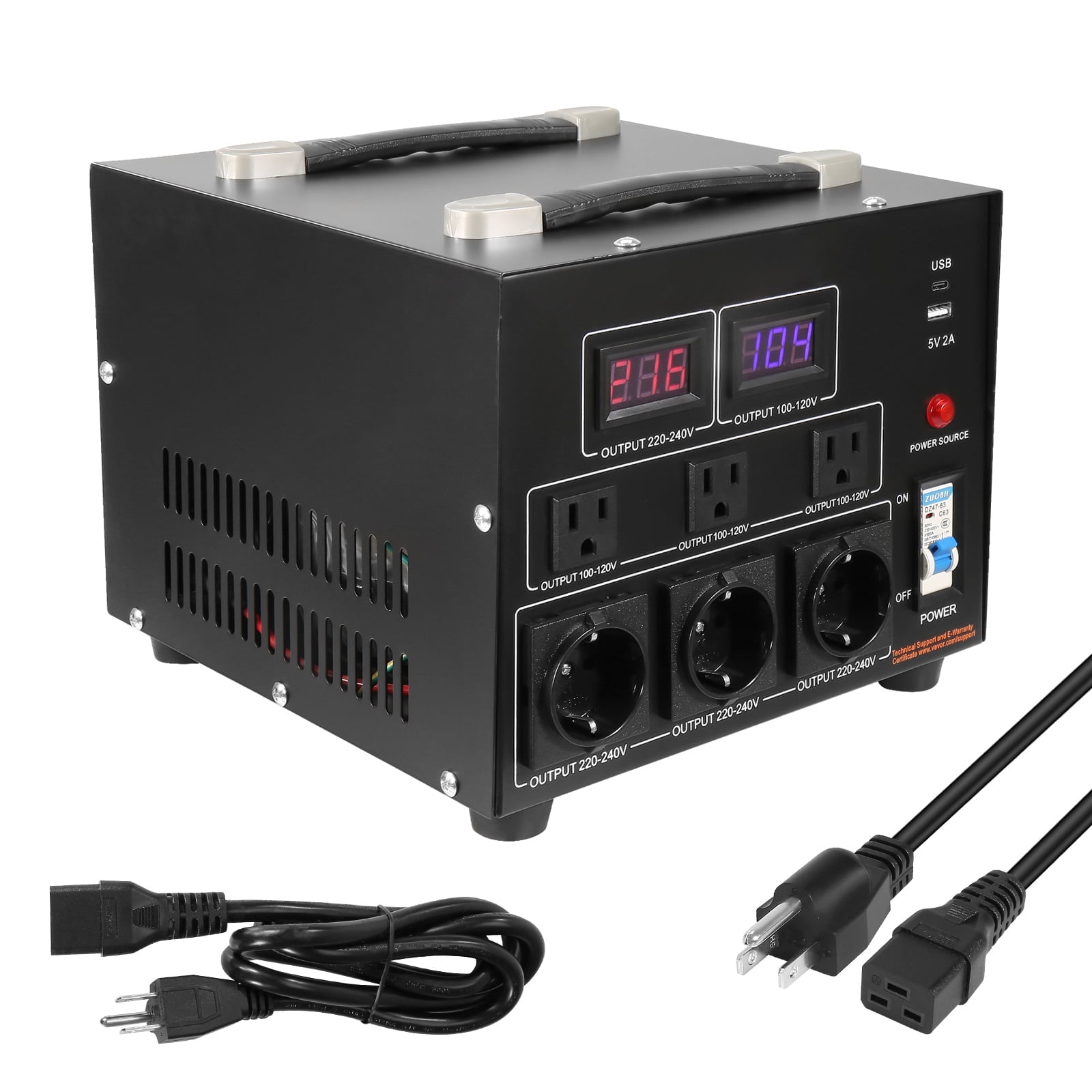 Voltage Converter Transformer 110V-220V / 220V-110V - Step Up & Down, Multiple Wattages (0.5KW To 5KW), CE Certified