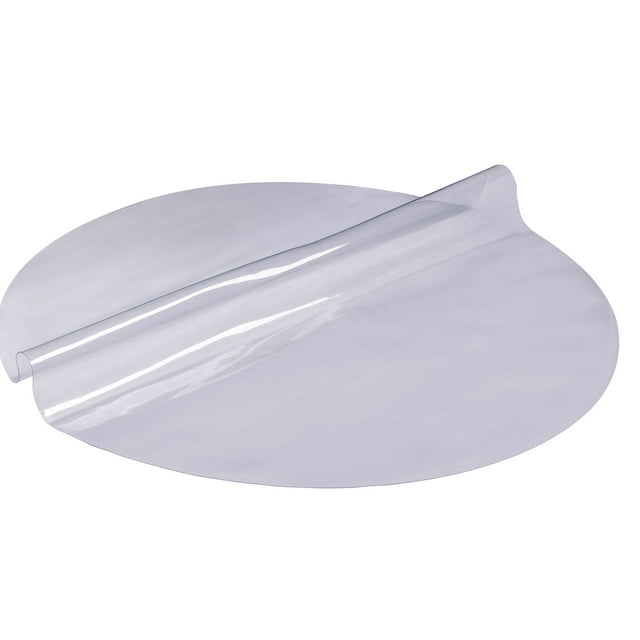 KFFKFF Transparent Table Protector, Circular 42 inch/1068 mm, 1.5 mm PVC Tablecloth, Water-Resistant Cover for Desks, Coffee & Dining Tables