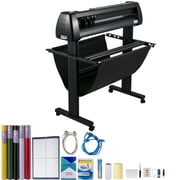 KFFKFF Vinyl Cutter 34 Inch Bundle, Vinyl Cutter Machine Manual Vinyl Printer LCD Display Plotter Cutter Sign Cutting, Design and Cut with Signmaster Software, Use Supplies Tools
