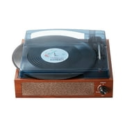SKYSHALO Vinyl Record Player with 3-Speed, Turntable Belt-Driven with Integrated 5W Stereo Speakers, Magnetic Cartridge, Compatible with 33/45/78 RPM, Bluetooth, Aux, RCA Output for 7/10/12''