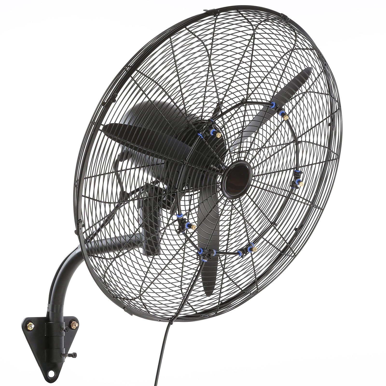 SKYSHALO Wall-Mount Misting Fan Oscillating Metal Fan