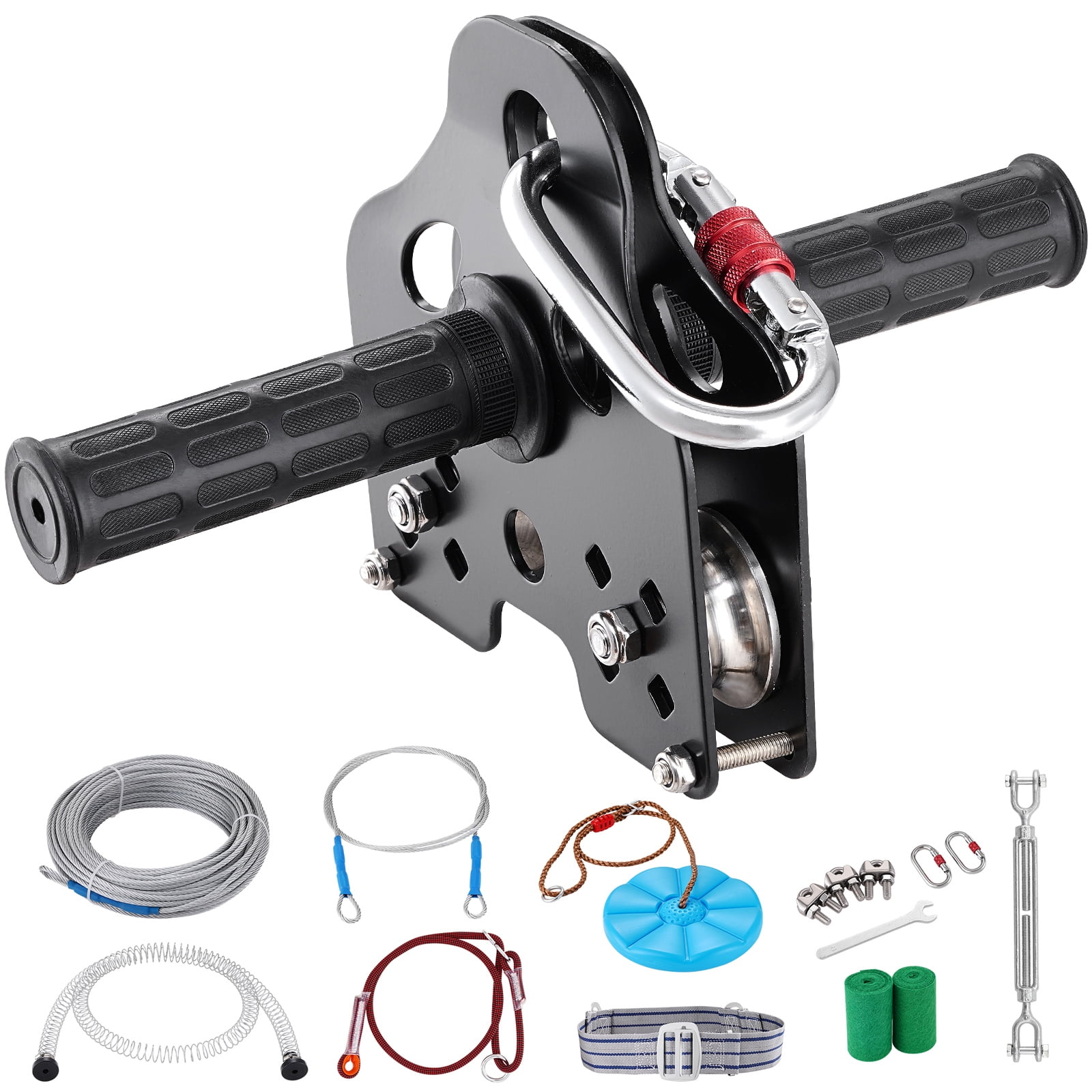 リール SLPworks 2000sss KFFKFF Zip Line 120 ft Kit for Kids Adult Trolley Slackers