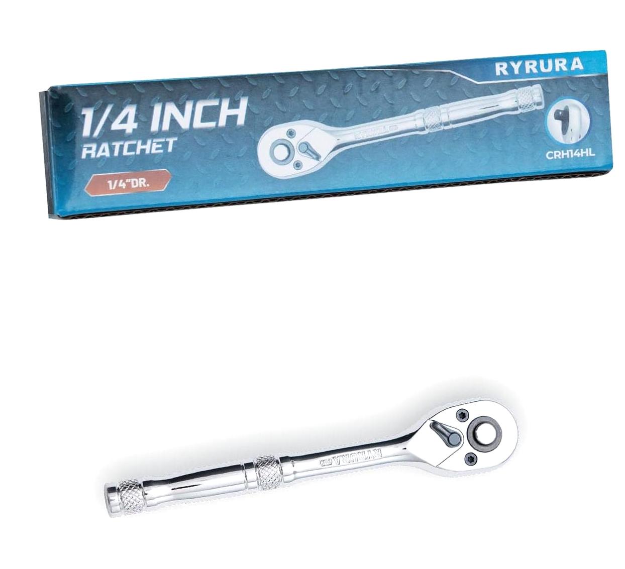 SKYSONIC 1/4 Inch Drive Ratchet Wrench, Standard Socket Tool, 72-Tooth ...