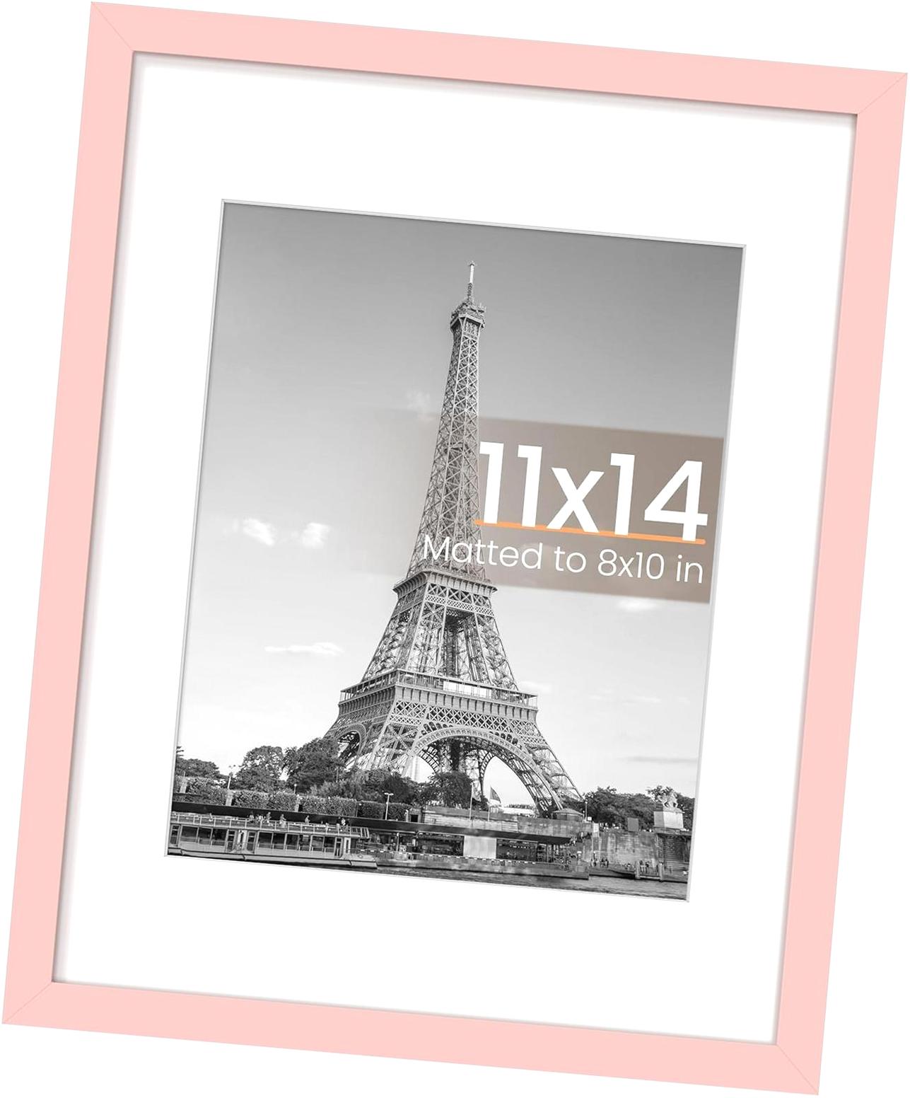 SKYSONIC 11x14 Photo Frame, Showcases 8x10 images with Mat or 11x14 ...