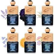 Air Jungles Car Air Freshener Hanging Diffuser 6 Ct, Variety Pack, 8 ml Each, Natural Essential Oil, Everyday Freshness Fragrance, Auto Accessories for Men and Women, For Rearview Mirror