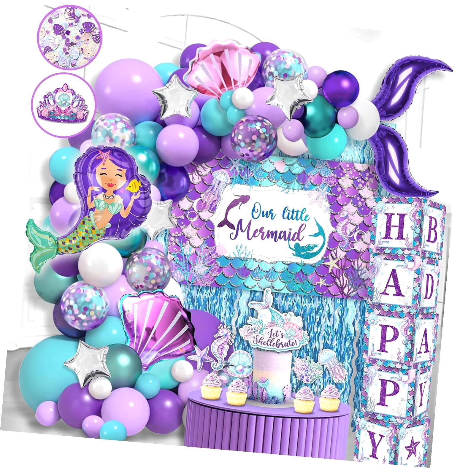 SKYSONIC 179 PCS Under the Sea Party Decorations – Ocean Themed ...