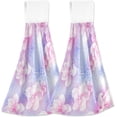 thumbnail image 1 of SKYSONIC 2 PCS Cherry Blossom Festival Hanami Flowers of Sakura Hanging Kitchen Towels Absorbent Hanging Hand Towel, Cute Hand Towel with Hanging Loop, 12"x17", 1 of 6