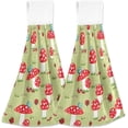 thumbnail image 1 of SKYSONIC 2 PCS Hanging Hand Towels Snails Mushroom Hand Dry Towels for Kitchen & Bathroom,Hanging Towel Set with Hanging Loop, 12"x17", 1 of 6