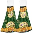 thumbnail image 1 of SKYSONIC 2 PCS Kitchen Towels with Hanging Loop, Fall Happy Halloween Dish Towels for Kitchen, Absorbent Kitchen Hand Towels , 12"x17", 1 of 6
