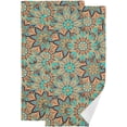 thumbnail image 1 of SKYSONIC 2 Pack 2-Piece Towels Set - Cotton Hand Towels 28.3 x 14.4 Inches Ultra Soft and Absorbent Towels for Face, Kitchen, Bath, Hotel, Gym, Gorgeous Floral Mandala, 1 of 7