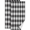 thumbnail image 1 of SKYSONIC 2 Pack Buffalo Check Plaid Fingertip Towels Hand Bath Towels Bathroom Towels Set 28.3"x14.4" Bath Towels Hand Towels Terry Towel Washcloths Dish Towel Dishcloth Cleaning Cloths, 1 of 7