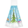 thumbnail image 1 of SKYSONIC 2 Pack Christmas Tree Pattern Hand Towels, Soft and Absorbent Kitchen Towels with Hanging Loop Microfiber Tie Towel for Bathroom, Laundry Room, Farmhouse, 14" x18.2", 1 of 7