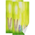 thumbnail image 1 of SKYSONIC 2 Pack Easter Shiny Bunny Ear Hand Towels, Colorful Eggs Kitchen Towel Ultra Soft and Absorbent,Decorative Fingertip Face Towel for Bathroom Hotel, 28.3"x14.4", 1 of 6