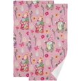 thumbnail image 1 of SKYSONIC 2 Pack Pink Funny Gnomes Hand Towels, Easter Flower Eggs Kitchen Towel Ultra Soft and Absorbent,Decorative Fingertip Face Towel for Bathroom Hotel, 28.3"x14.4", 1 of 6