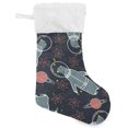SKYSONIC 2 Pack Space Penguins Christmas Stockings 17.7 Inch Gift
