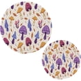 thumbnail image 1 of SKYSONIC 2 Pieces Mushroom Vegetable Leaves Trivet Mat Pot Holders Set, Hot Pads Potholder Cotton for Kitchen Weave Pot Mat Cooking Baking Decor Home, 1 of 7