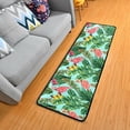 thumbnail image 1 of SKYSONIC 2'X6' Banana Palm Leaves Runner Rug with Rubber Backing, Butterfly Tropical Flamingos Non Slip Entryway Rug Runner Washable Soft Area Rug Carpet for Hallway Bedroom Kitchen Decor, 1 of 6