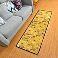 thumbnail image 1 of SKYSONIC 2'X6' Bee Butterfly Flower Runner Rug with Rubber Backing, Yellow Branch Non Slip Entryway Rug Runner Washable Soft Area Rug Carpet for Hallway Bedroom Kitchen Decor, 1 of 6