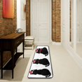 thumbnail image 1 of SKYSONIC 2'X6' Christmas Santa Kitten Runner Rug with Rubber Backing, Cute Xmas Black Cats Non Slip Entryway Rug Runner Washable Soft Area Rug Carpet for Hallway Bedroom Kitchen Decor, 1 of 6